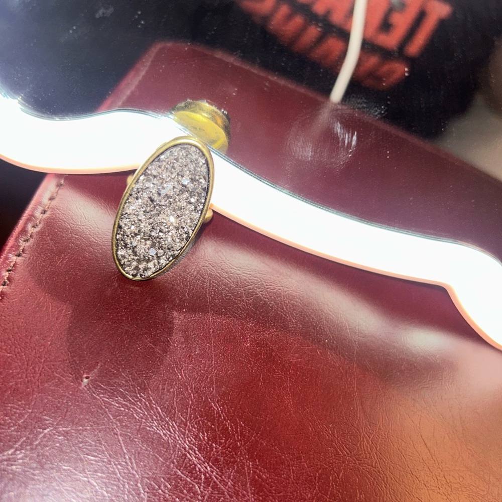 Gold and Silver Oval Ring